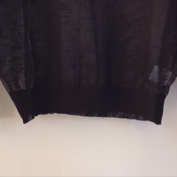 UNIQ | Black Mesh Lightweight Oversized Long Sleeve Sweater - Picture 2 of 5